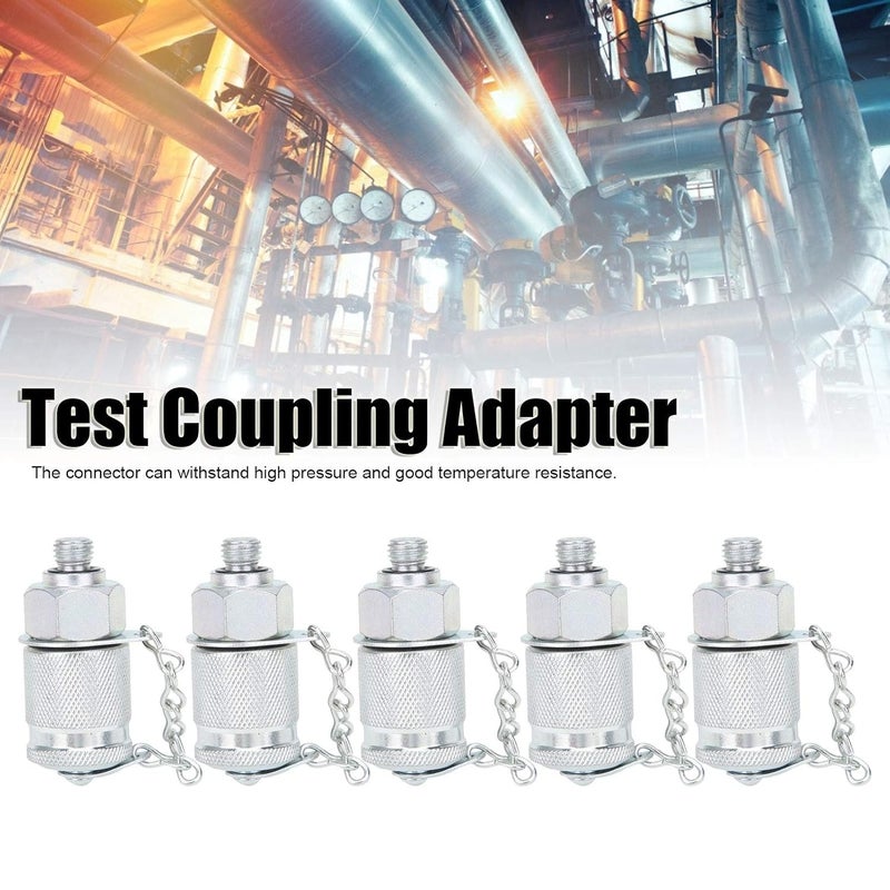 MUNEFE Hydraulic Test Adapter, Hydraulic Pressure Test Coupling Kit, Hydraulic Testing Coupling Adapter for Pressure Measuring (M8*1) - Image 2